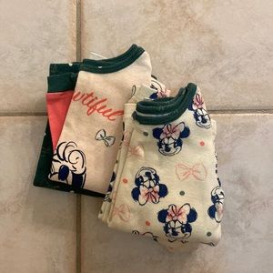 Set of 2 Disney Minnie Mouse pj.